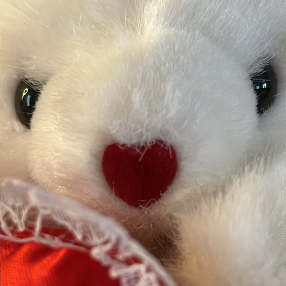 Royal Plush I Love You Heart Bear with White Lace ~ 6” of Cuteness ❤️ Vintage 🧸 - Picture 14 of 16